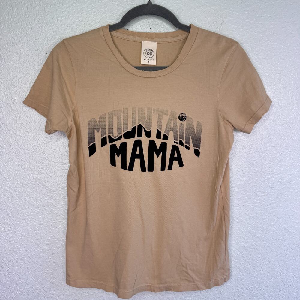 Ragabond Studio Free People Shirt Womens Small Mountain Mama Tee USA Classic